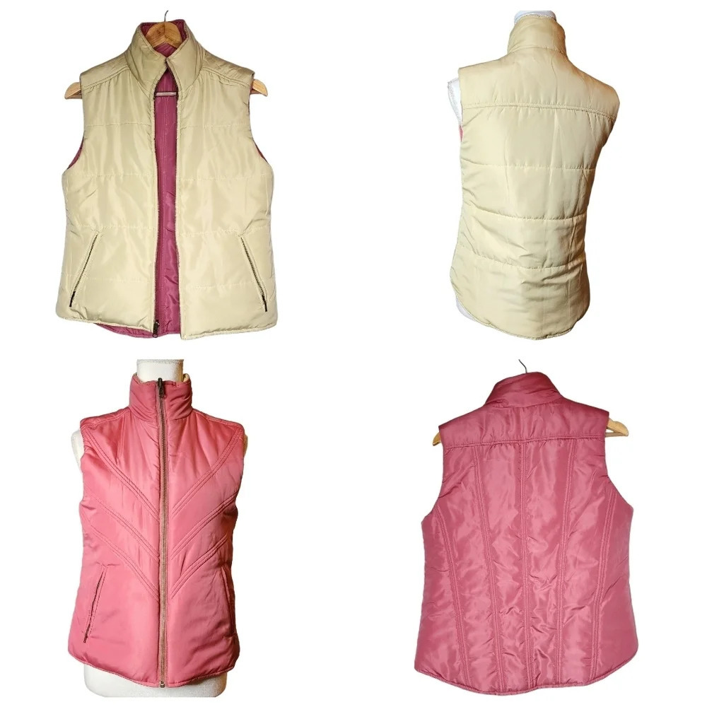 CAbi reversible zip puffer vest.